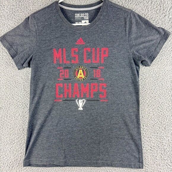 Adidas Atlanta United FC‎ Shirt Adult Medium Gray Futbol Soccer 2018 MLS Champs - Picture 1 of 11